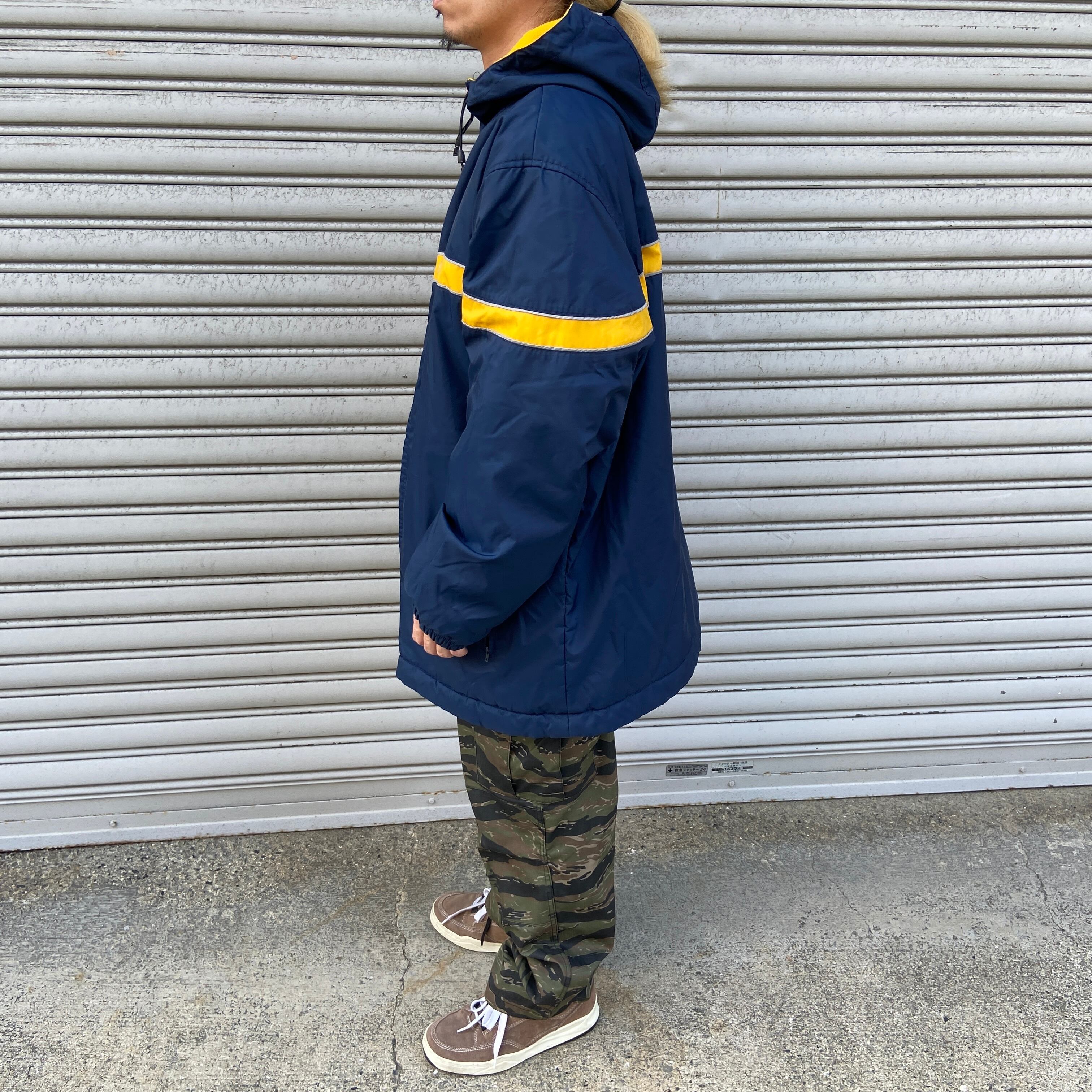 00s NIKE リバーシブルジャケット ミシガンカラー ナイロンフリース XL