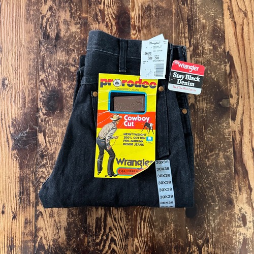 Deadstock "Wrangler 13MWZ PB" Black jeans made in USA/W30