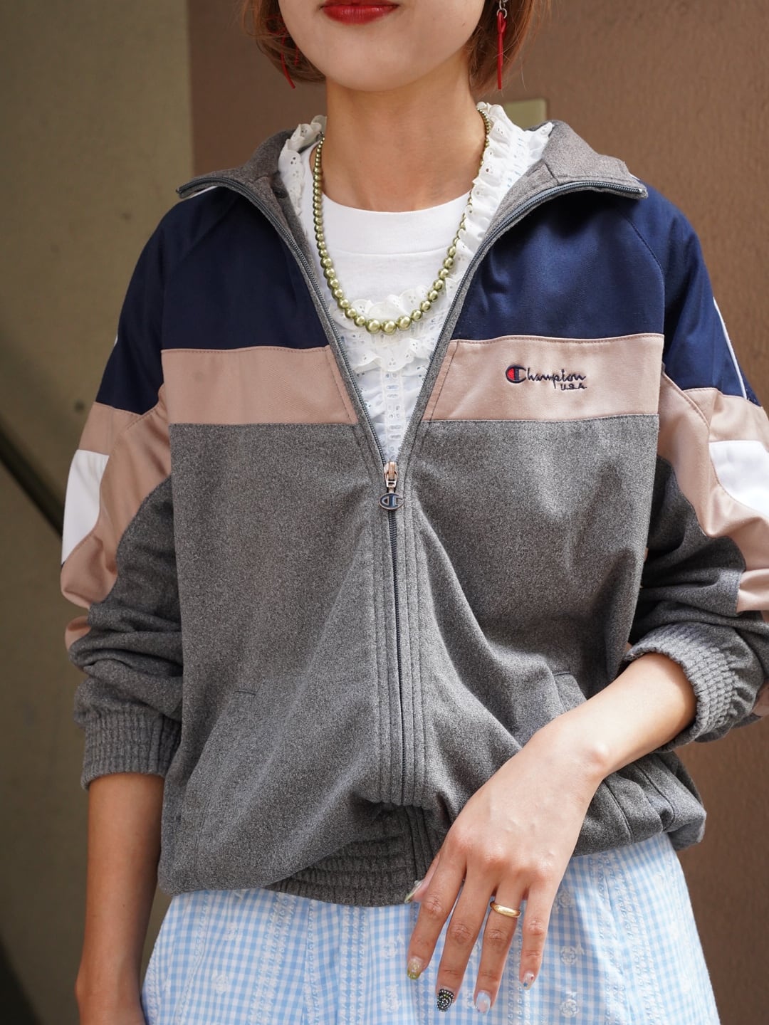 Vintage "Champion Colorblock Track Jacket "