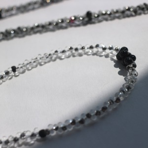 クリアガラスビーズネックレス