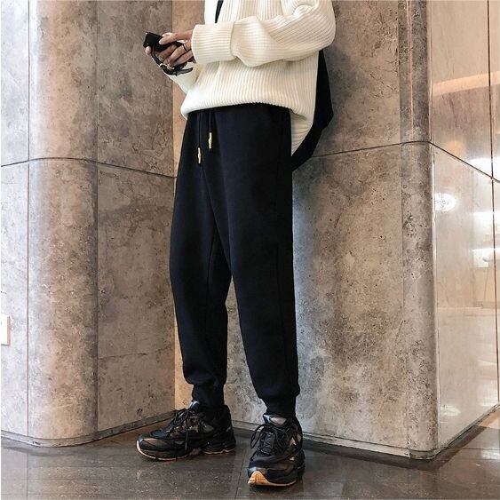 全2色 スウェット ジャージ パンツ 無地 ウエストゴム カジュアル