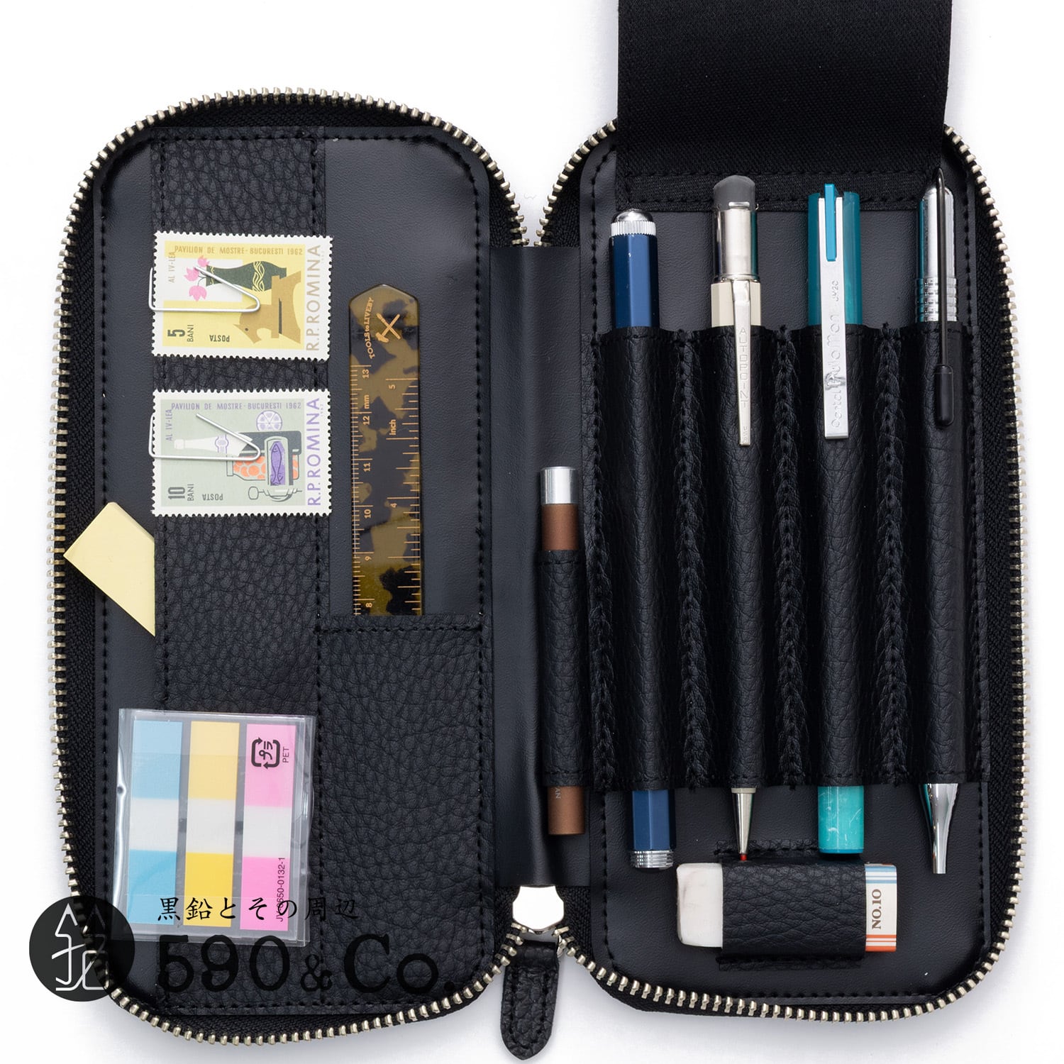 LUDDITE/ラダイト】Round-zip Pencase Essential / ADRIA Leather (BR