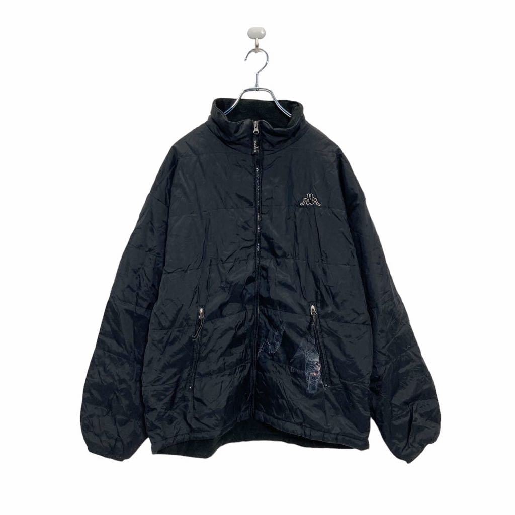 kappa ダウン 中綿ジャケット L ブラック カッパ ジップアップ