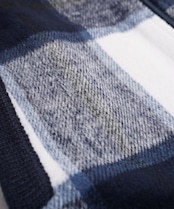 【#Re:room】WOOL CHECK SWITCHING ZIP UP KNIT JACKET［REK132］