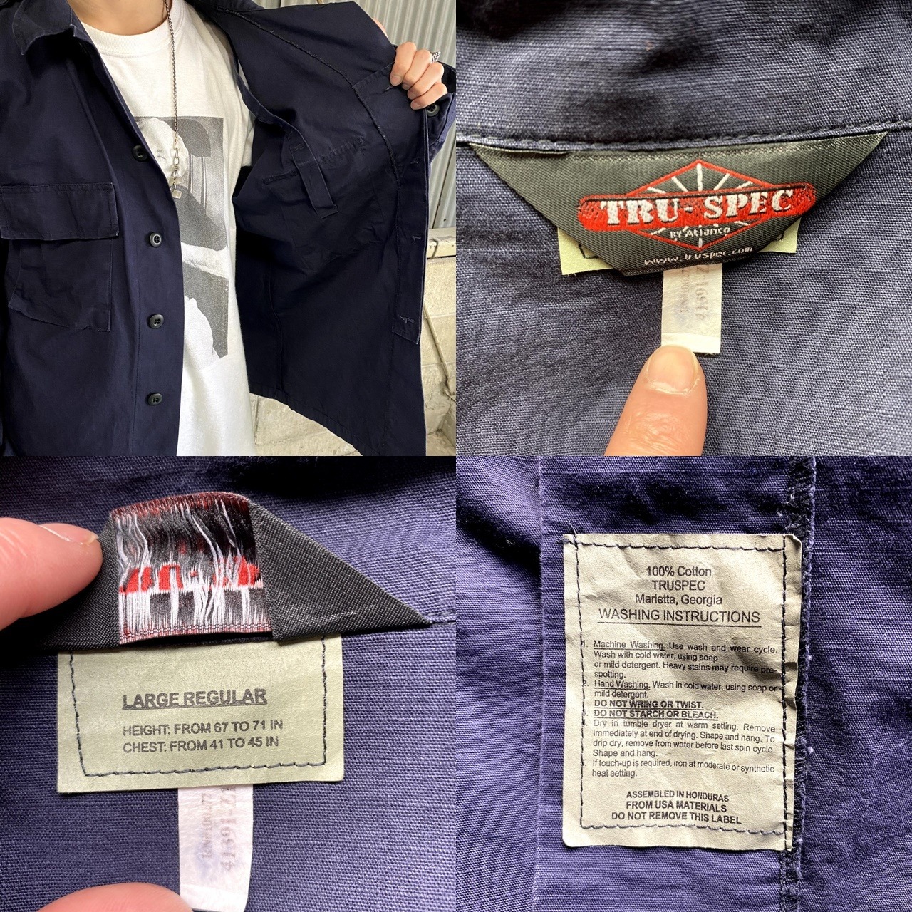 民間品 TRU SPEC BDUジャケット LARGE REGULAR メンズXL相当 古着 