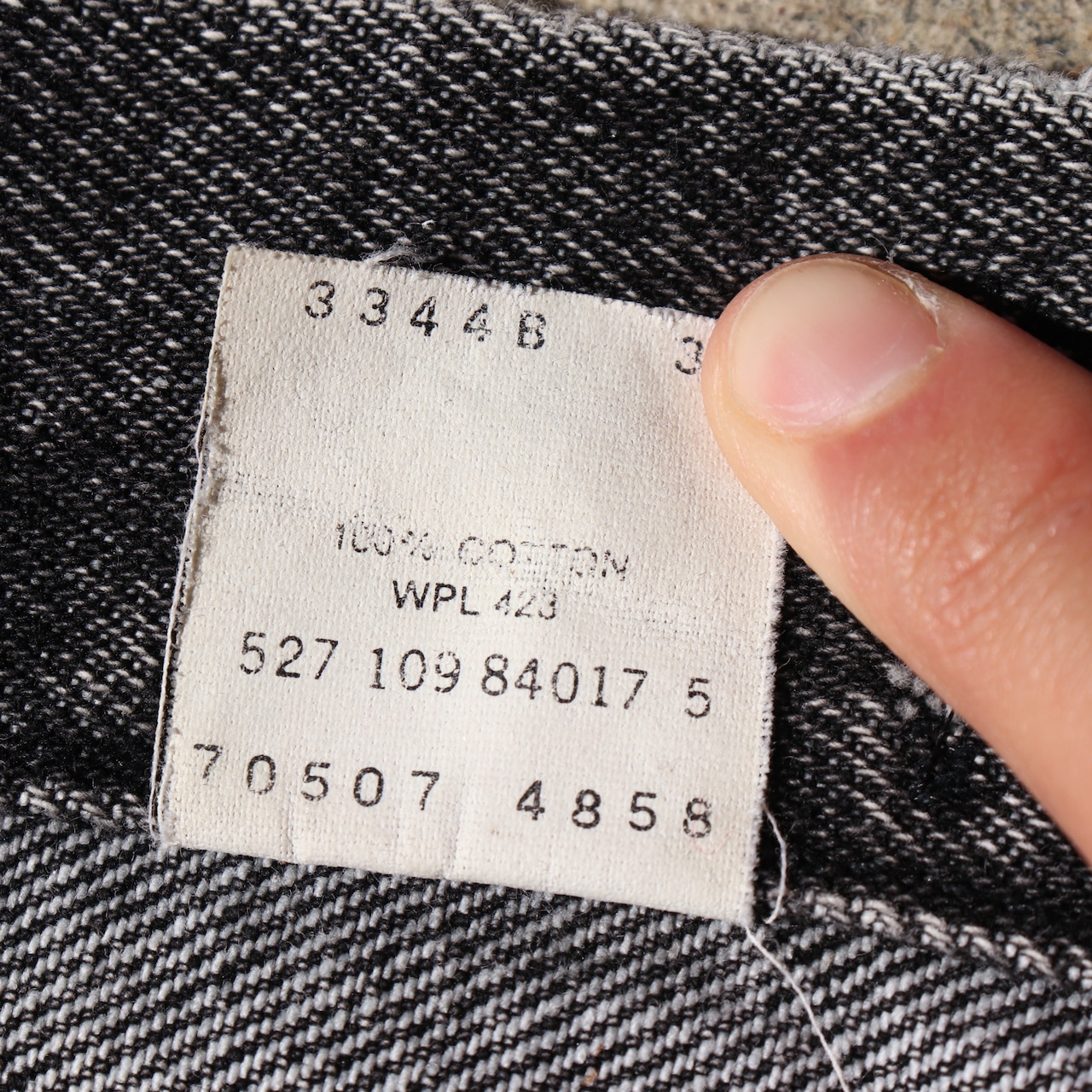 美品 M Levi's 70507 USA 先染め ブラックデニムジャケット 黒 99年 リーバイス