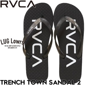 RVCA ルーカ ビーチサンダル メンズ サンダル ビーサン トングサンダル 軽量 撥水 TRENCH TOWN SANDAL2 BG041912 BLK 26SP 日本代理店正規品