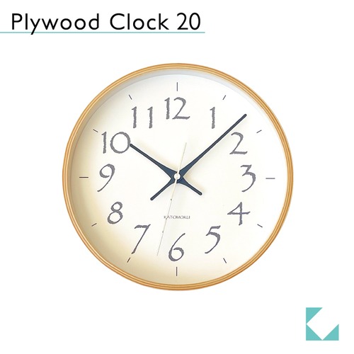 KATOMOKU plywood clock 20 km-119BL 掛け時計 ライトブラック