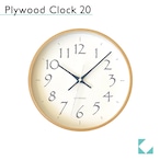 KATOMOKU plywood clock 20 km-119BL 掛け時計 ライトブラック