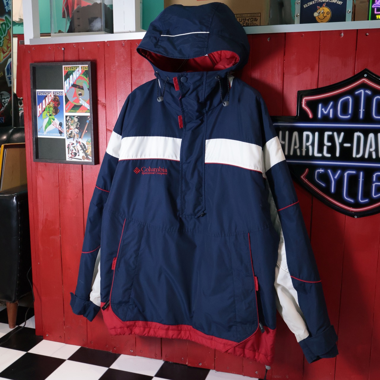 00s Columbia ナイロンアノラックパーカー　ネイビー　コロンビア　アウトドア　M