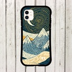 受注生産 iPhoneケース 渦巻き銀河と山の星図｜夜空モチーフ STAR027A
