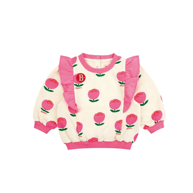 BEBE DE PINO】オールオーバー チューリップ ベビー ラッフル