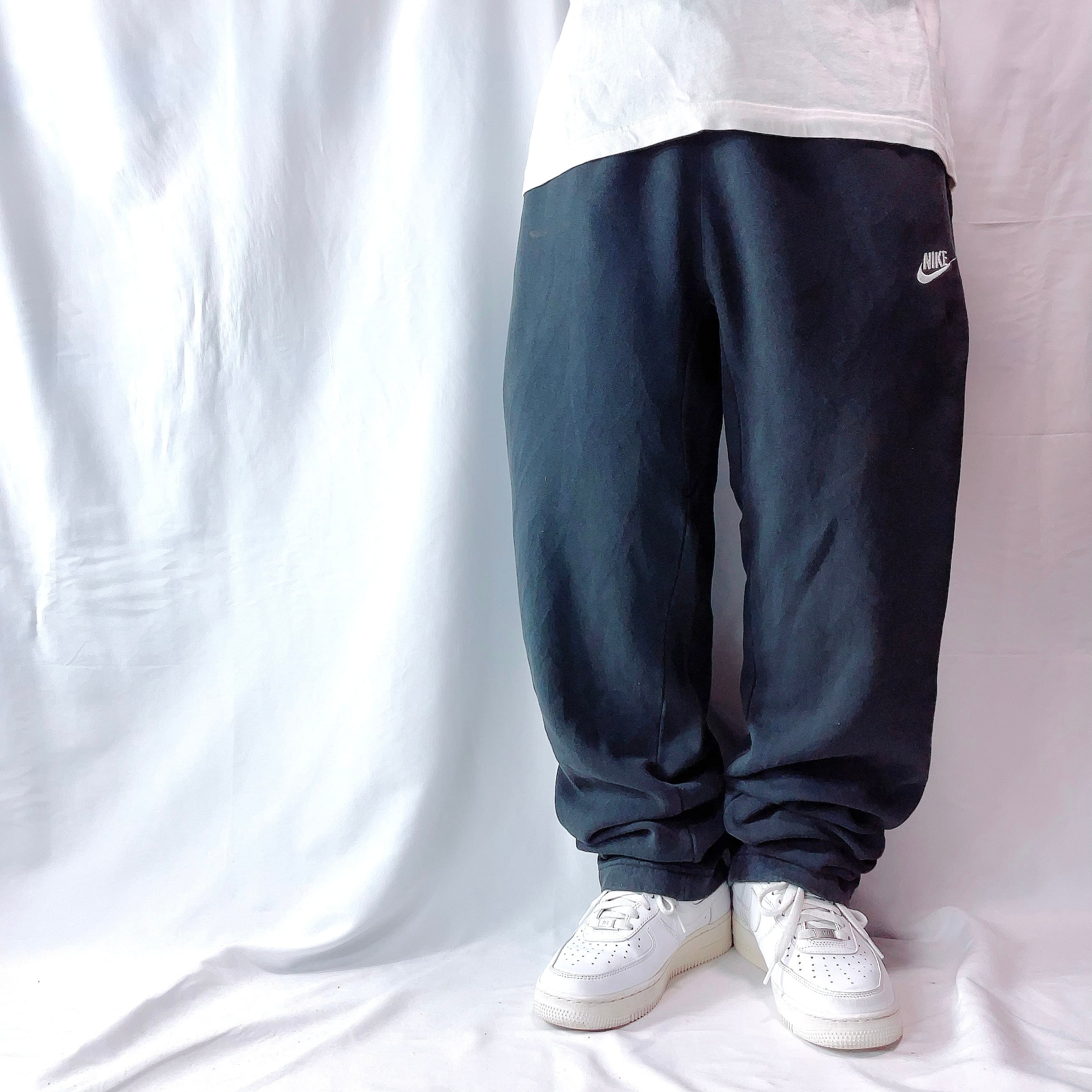 極太 00s OLD NIKE XLサイズ バギートラックパンツ 黒 グレー 00s オールド ナイキ 極太 トラックパンツ バギーパンツ ネイビー XL