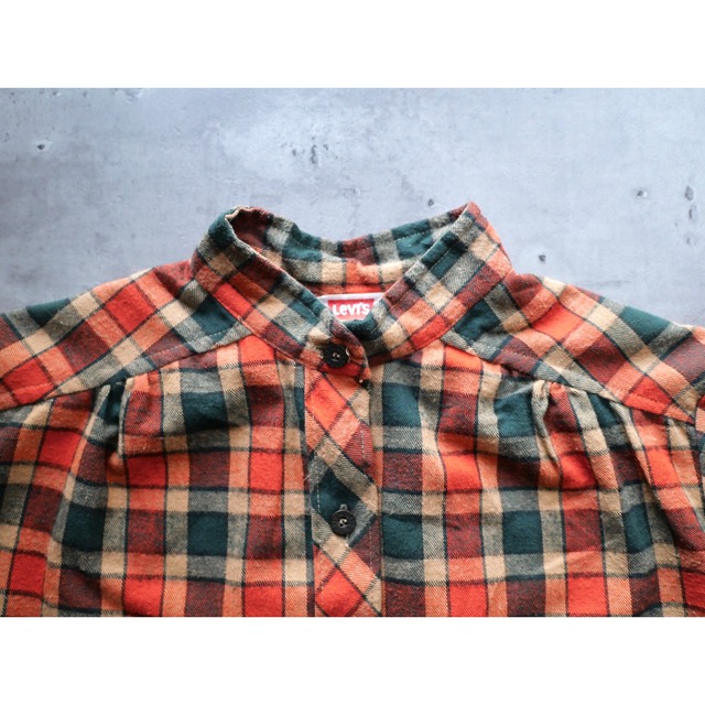 70s levis l/s stand collar plaid flannel shirt "Made in CANADA" リーバイス  スタンドカラー チェック柄 フランネルシャツ カナダ製 | NeuYokes
