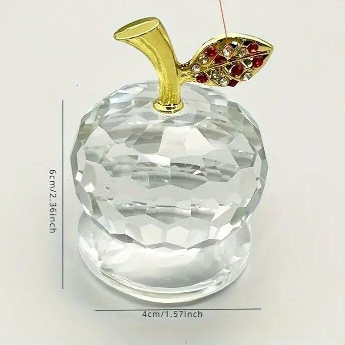 置物 林檎 りんご リンゴ オブジェ クリスタル ラインストーン