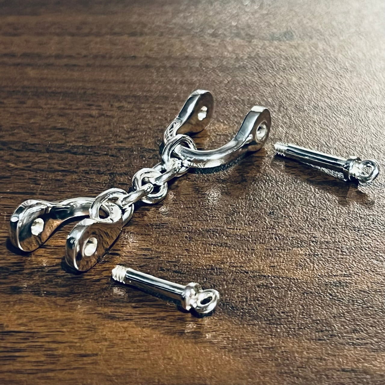 VINTAGE TIFFANY & CO. Double Shackle Key Chain Sterling Silver ヴィンテージ