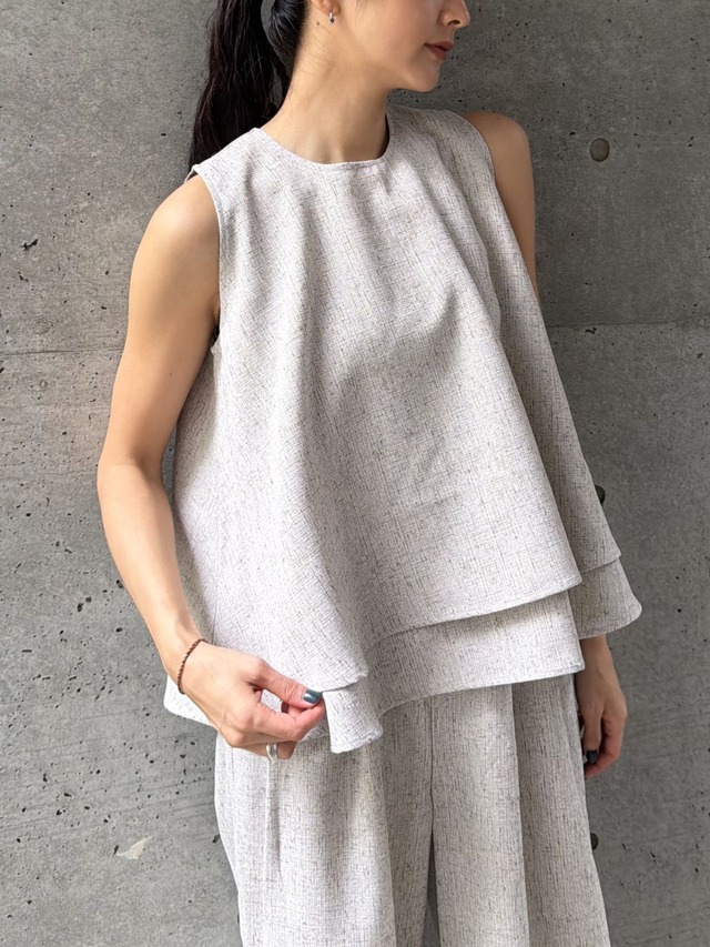 SUMMER TWEED-LIKE TOP（ｻﾏｰﾂｲｰﾄﾞﾗｲｸﾄｯﾌﾟ）【3226308】select by Bab