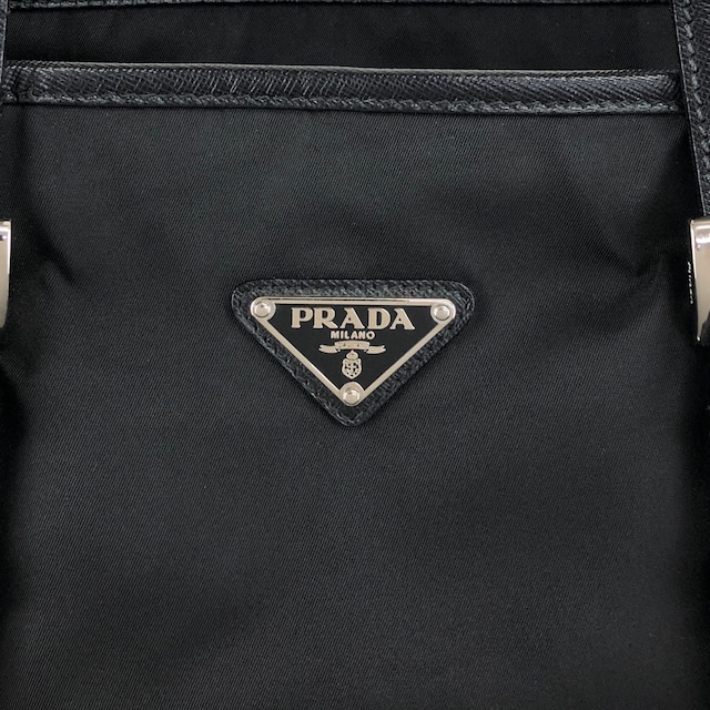 PRADA プラダ トートバッグ ブラック トライアングルロゴ ナイロン A4 vintage ヴィンテージ オールド ivus2k