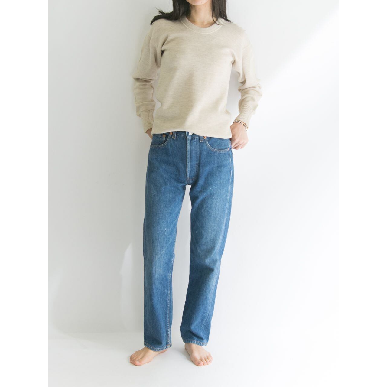 【LEVI'S 501】Made in U.S.A. 90's straight denim W28（リーバイス アメリカ製 バレンシア工場 ストレートデニム ジーンズ）2b-4