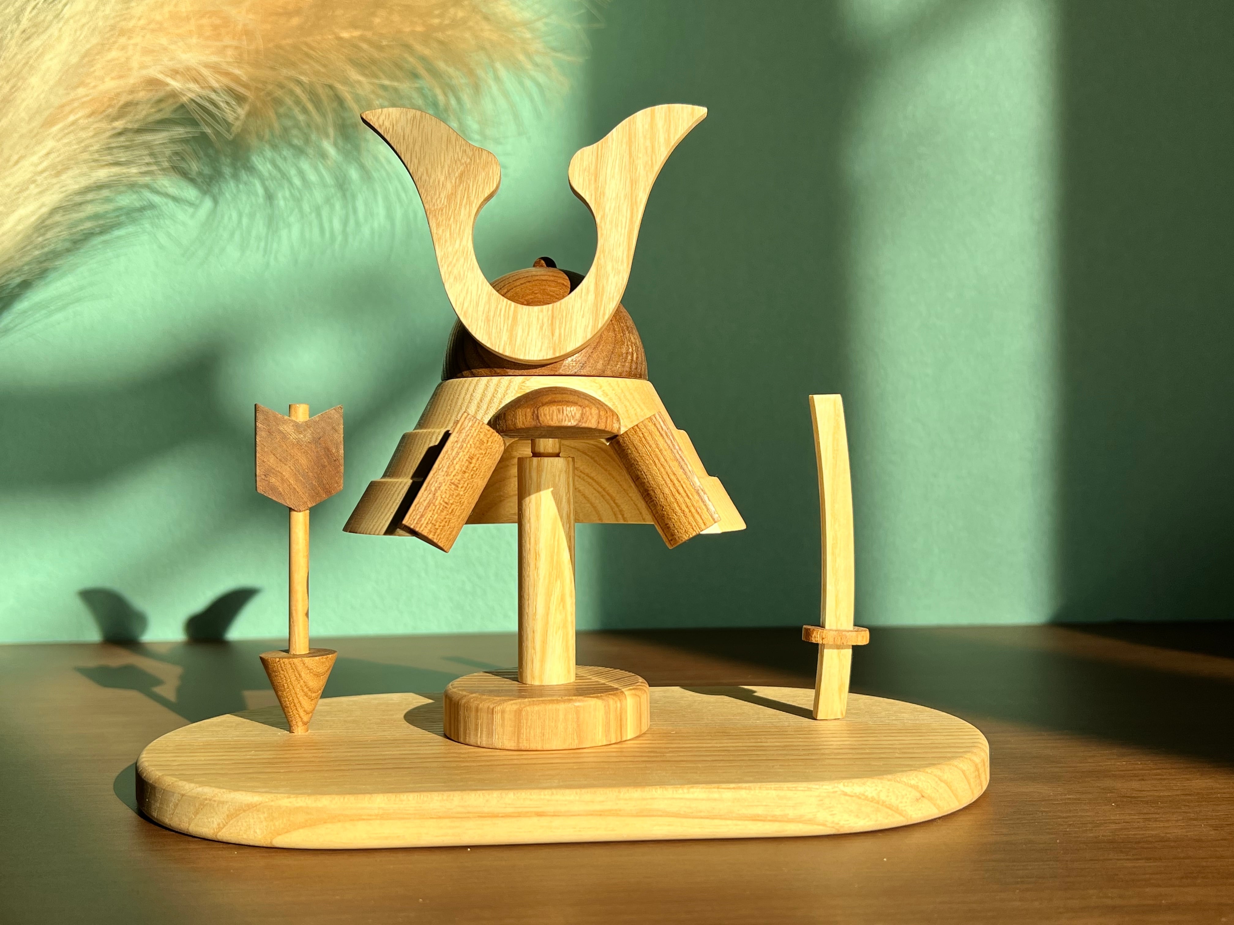 即納】ラッピング付き Wooden Kabuto 木製兜飾り kahodecor | Pay ID
