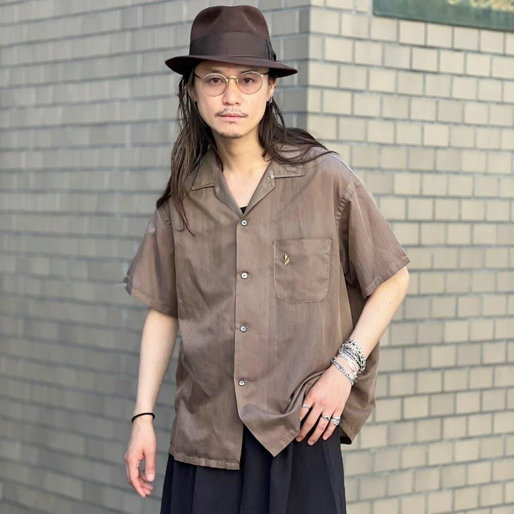 TOWN CRAFT] Vintage S/S Open Collar Shirt [1960s-] Vintage S/S