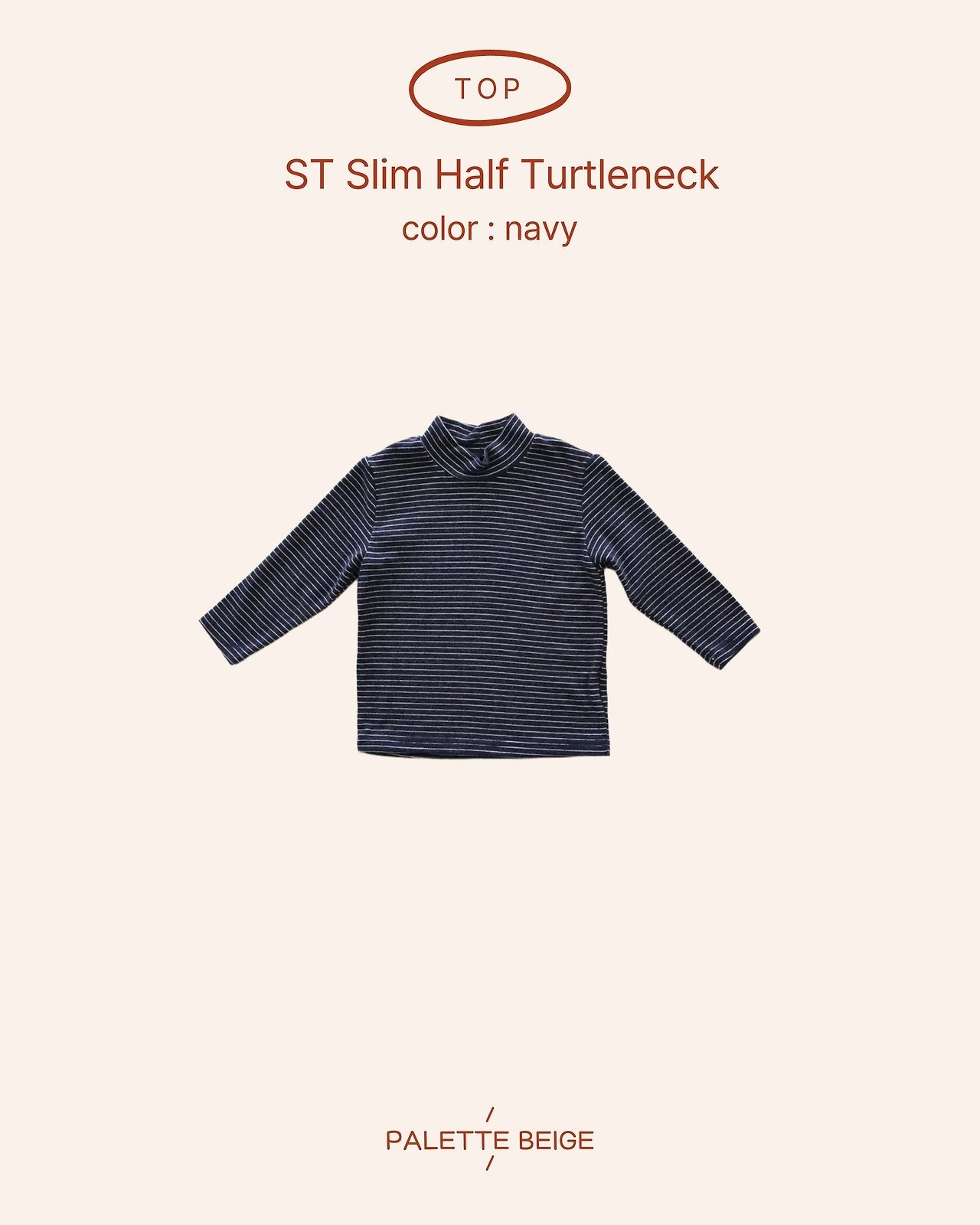 the beige［取寄］stripe slim turtle neck tee 26winter