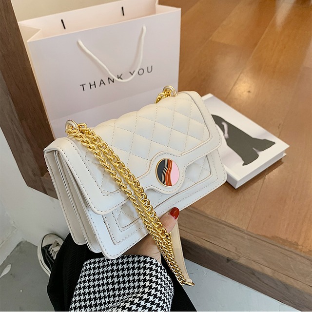 ネットレッドスモールバッグ女性バッグ2020人気のニューウェーブファッションチェーンショルダーメッセンジャーバッグワイルドダイヤモンドスモールスクエアバッグ Tiancai_Wing_Bag0012012