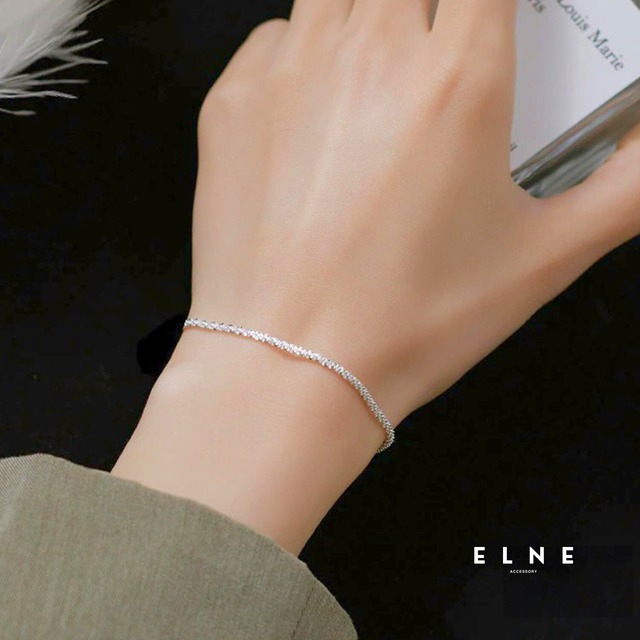 ダイヤモンドカットラインブレスレット