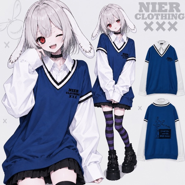BLUE COLLAR FAKE LAYERED TOPS