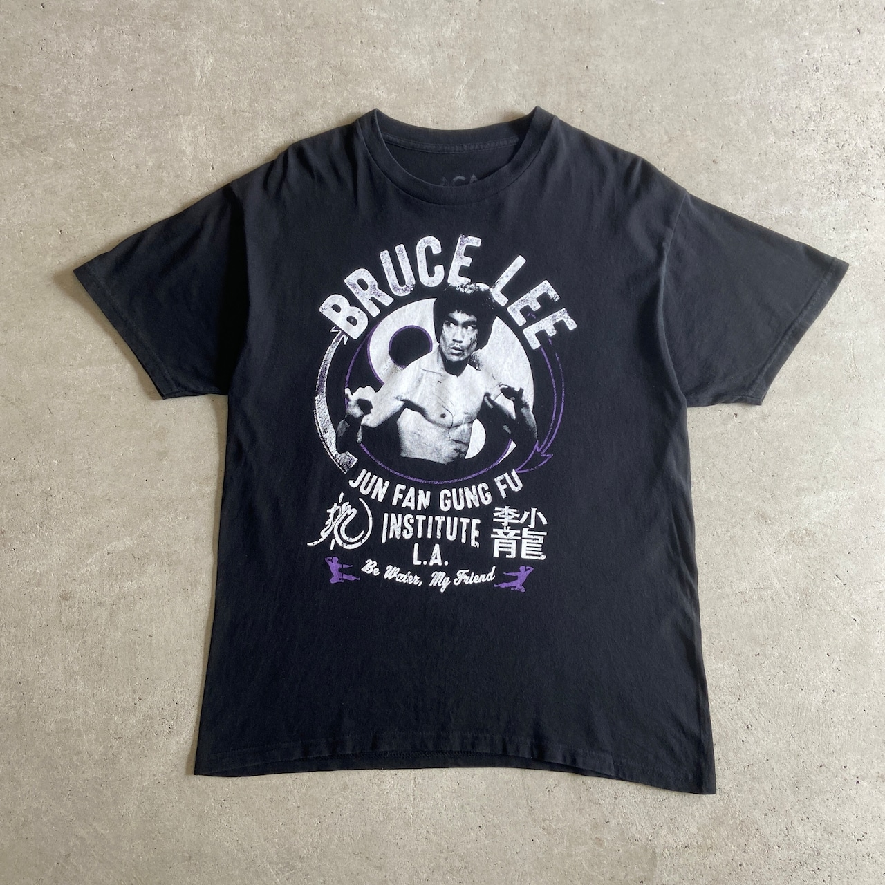 ブルースリー BRUCE LEE プリントTシャツ メンズL 古着 ムービー 映画 