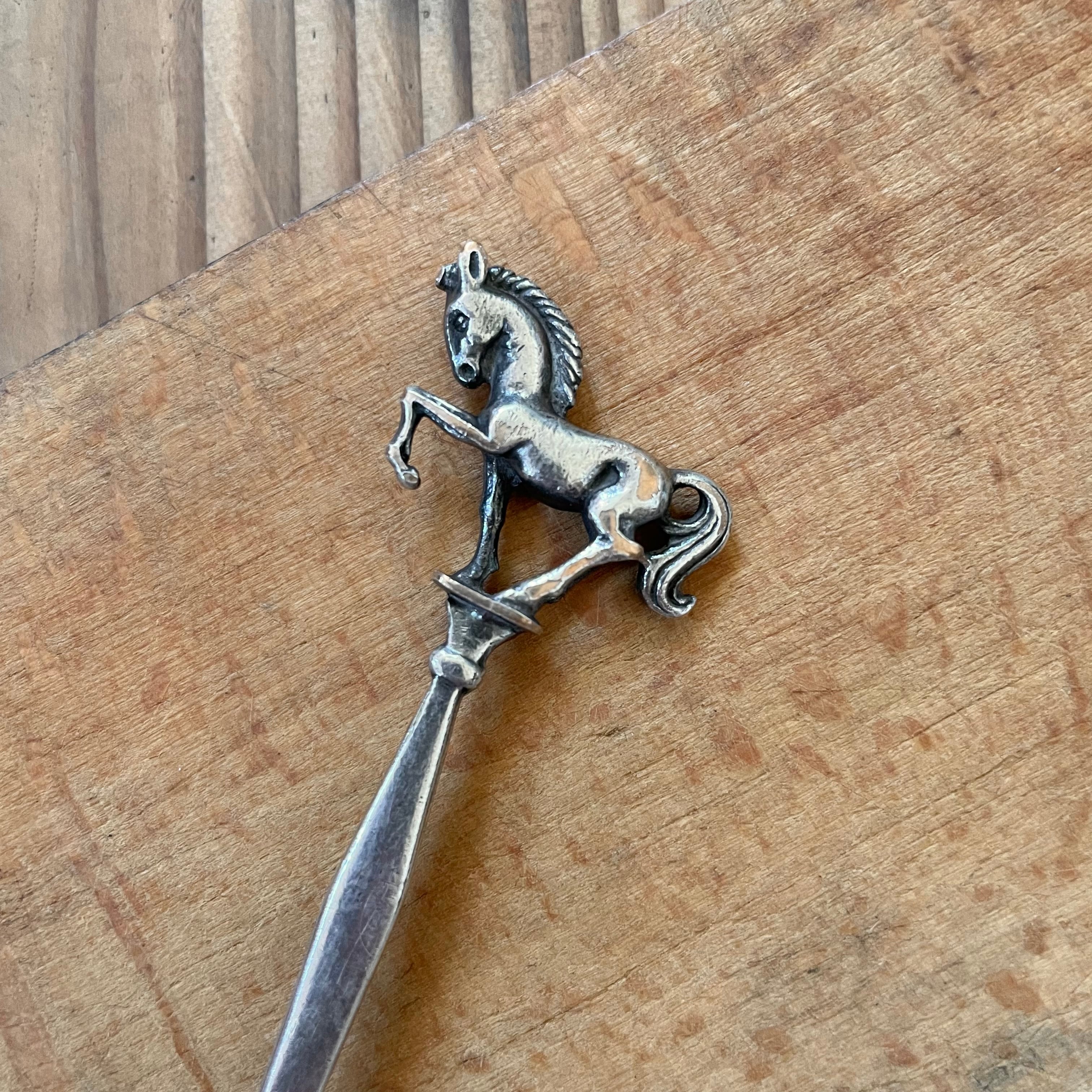 アンティーク シルバー800 馬モチーフ スプーン 躍動感のある馬のティースプーン | tsuitachi craft&brocante