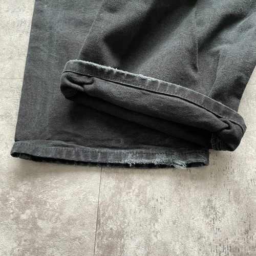 メキシコ製 ブラック ダブルニー Carhartt B01 BLK 36×34 詳細写真15