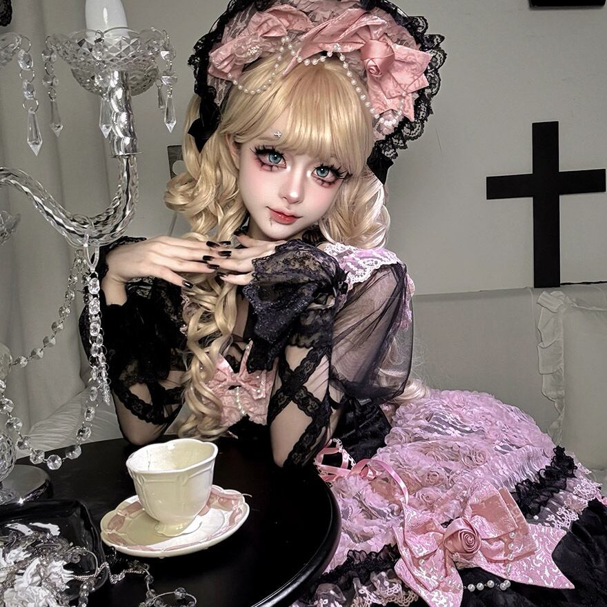 地雷系 JSK レースアップ×フリル イベント×コンカフェ向け｜WithU
