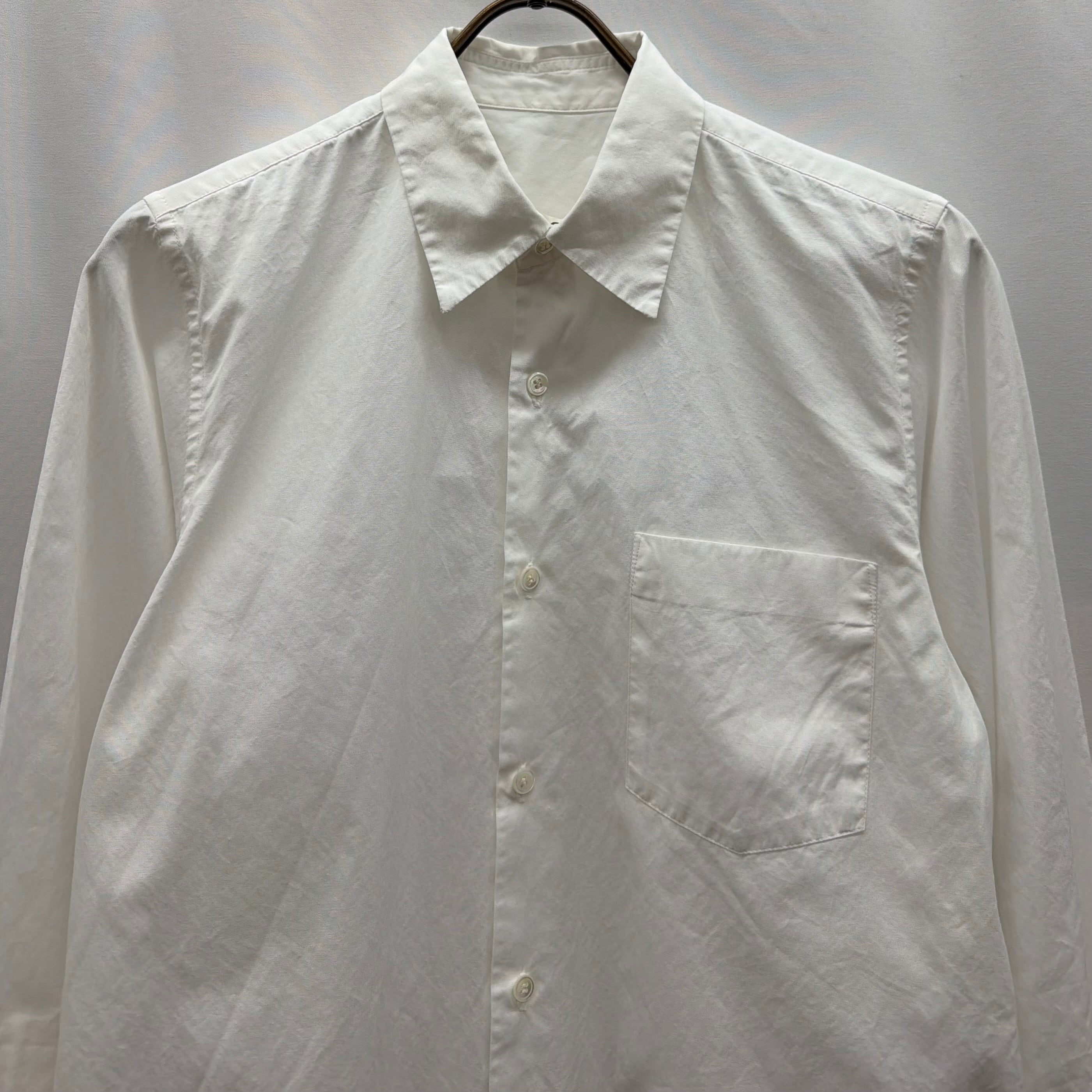 GANRYU COMME des GARCONS 白シャツ M ポケット付 COMME des GARÇONS】80s 白シャツ shirt コムデギャルソン | no pain