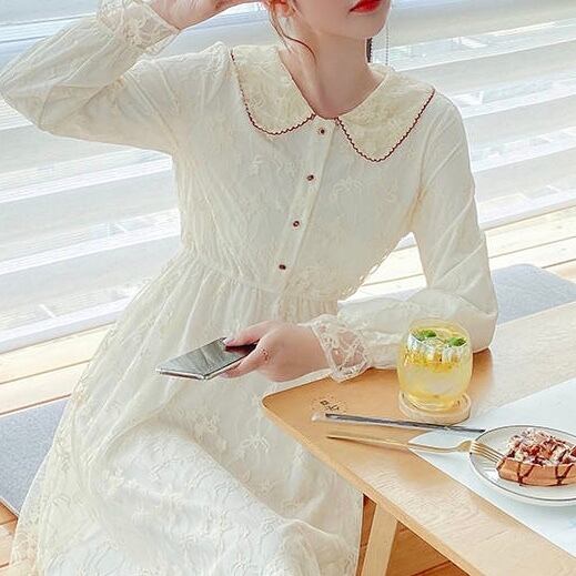 レトロガーリー 丸襟レースワンピース A0221 Retro N レトロガーリー 丸襟レースワンピース A0221 Retro N