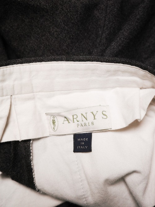 ［Early 2000s］"ARNYS PARIS" Wool Flannel Trousers (Made in France)