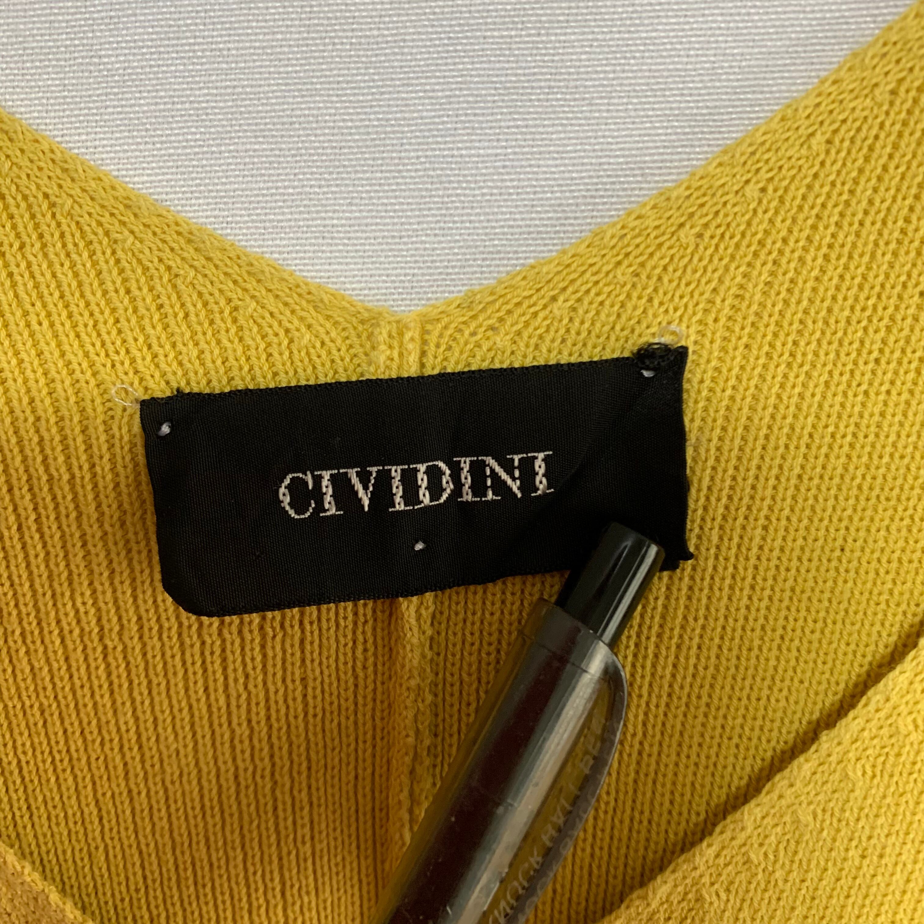 CIVIDINI ニット ノースリーブ プリント 柄 イタリア製 【987】