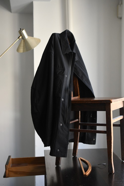 BAUTH / COTTON WOOL MILITARY BLOUSON (BLACK)