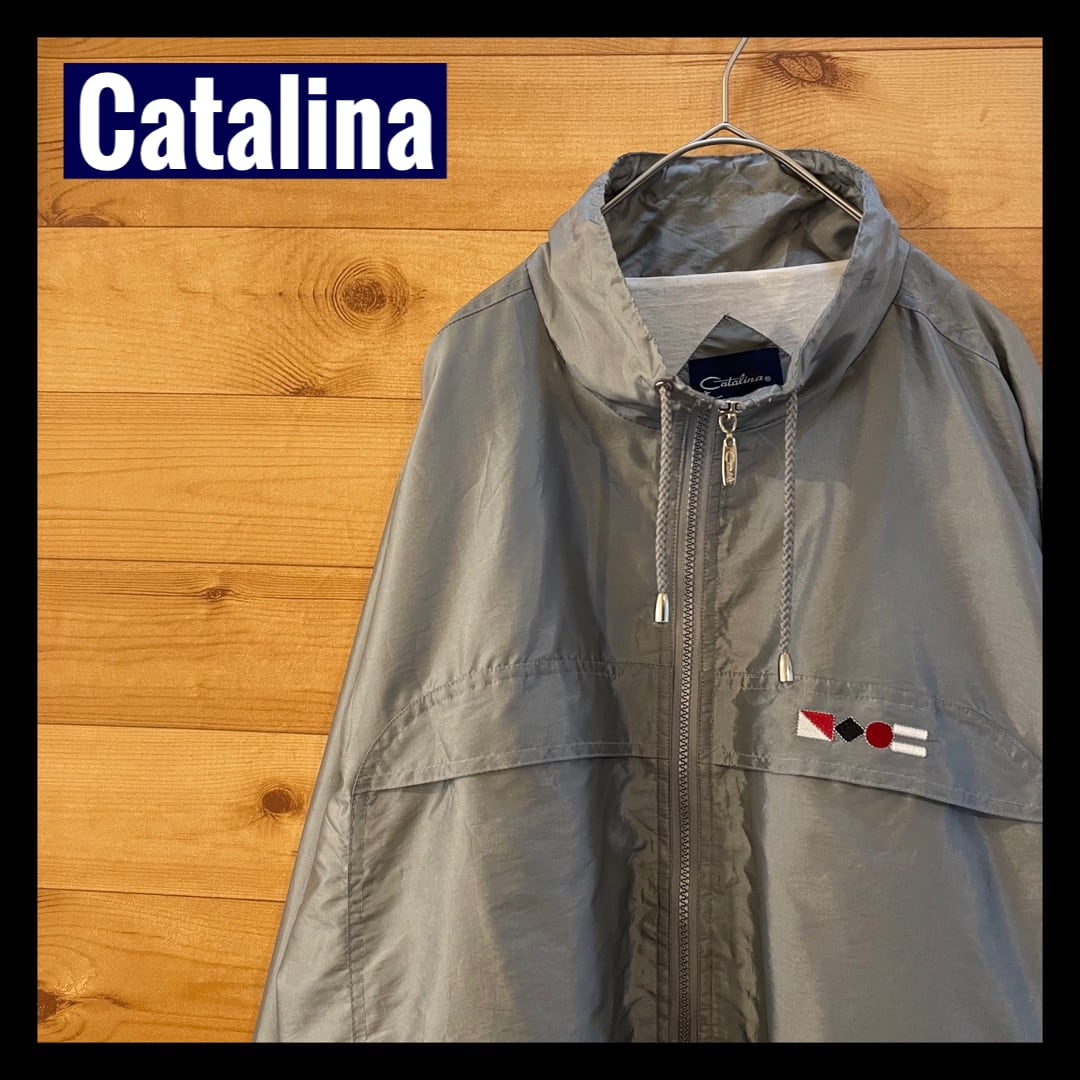 CATALINA アメリカ ビッグサイズ ナイロンジャケットプルオーバー刺繍