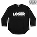 SUB POP サブポップ 3/4 B.B.T LOSER 030063 メンズ レディース 7分袖 Tシャツ ベースボールTシャツ ラグランTシャツ プリントT アメカジ BLACK