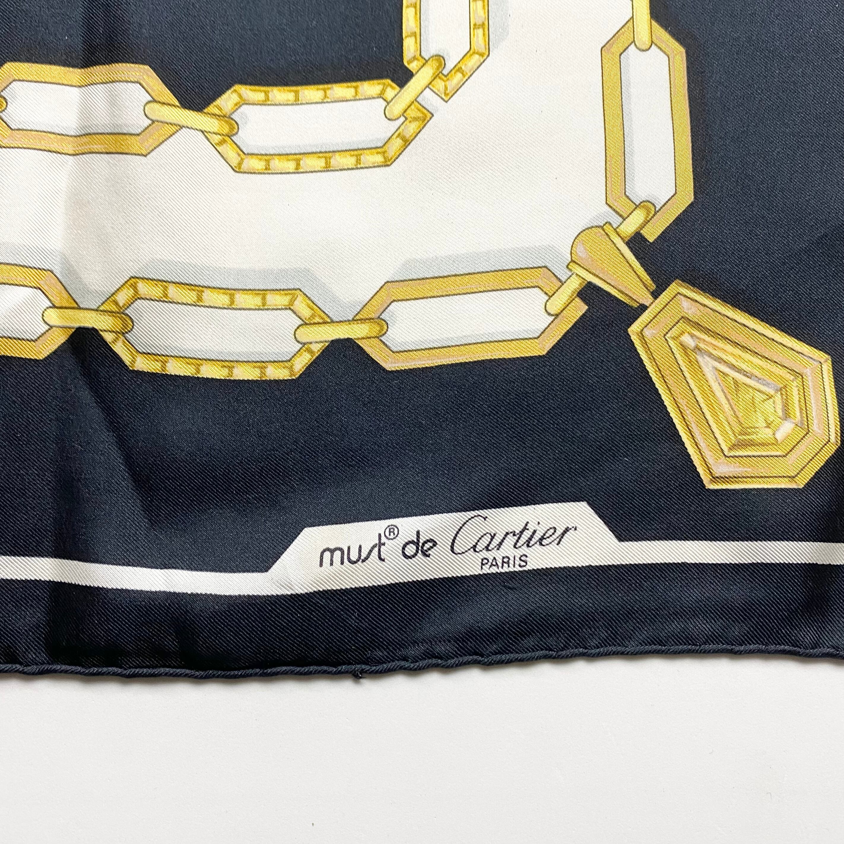 vintage CARTIER silk scarf | NOIR ONLINE