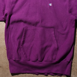 美品 XL 紫 90s USA リバースウィーブ チャンピオン パープル パーカー reverse weave 無地
