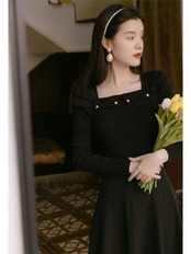 【0224】Elegant Knit Long Sleeve 2 Piece Set