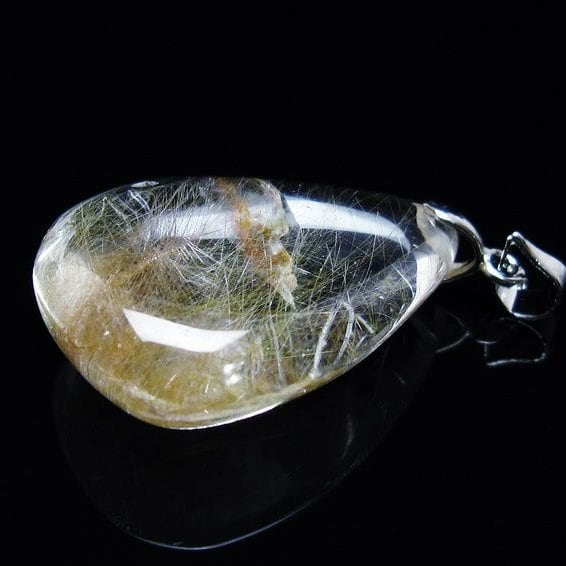 プラチナルチルクォーツ ペンダント 一点物 メール便可 [M便 1/20] 112-13206