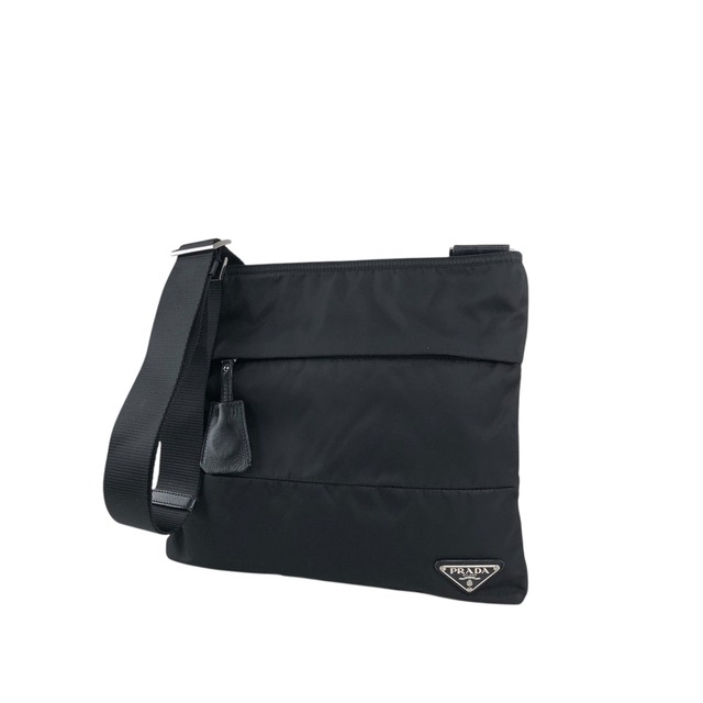 PRADA プラダ ショルダーバッグ ブラック トライアングルロゴ ナイロン vintage ヴィンテージ オールド f7iw67
