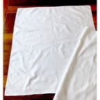 テーブルナプキン フレンチリネン ダマスクス織 モノグラム刺繍