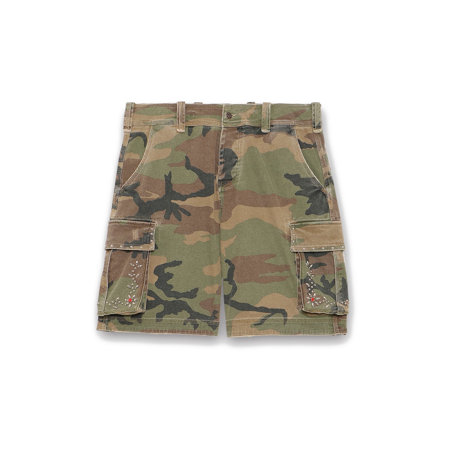 Mlvince CAMO CARGO SHORTS XL 迷彩 MLVINCE / STUDDED MILITARY CARGO SHORTS | HOLICK