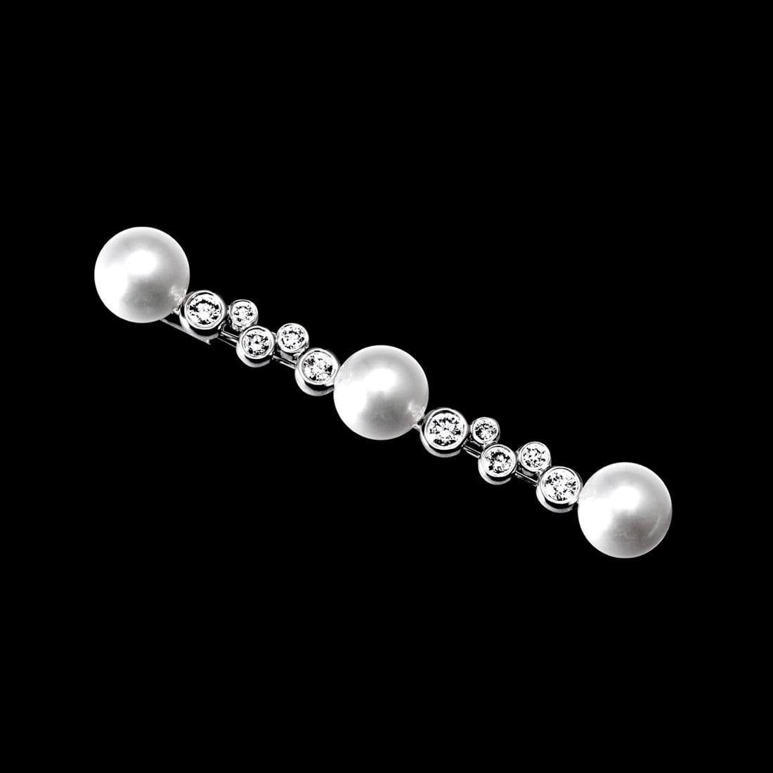 K18 パール ブローチ jewelG <Chic> ブローチ K18/ダイヤモンド/あこや