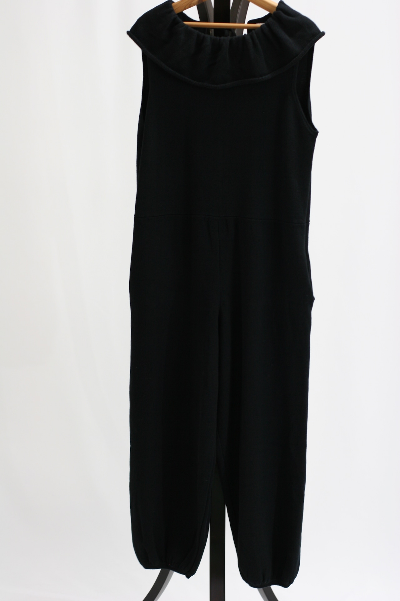 【Gauze#】Pierrot collar knit salopette(G1245)