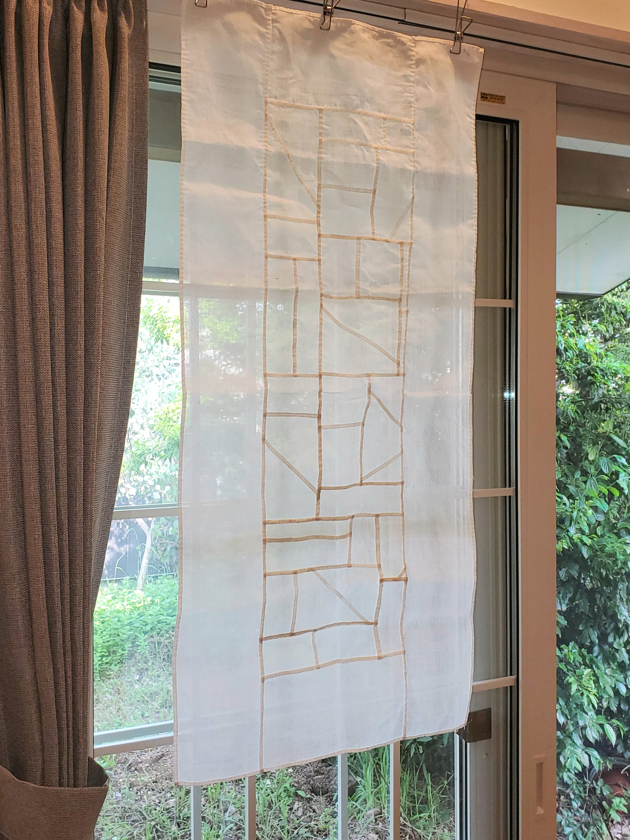 韓国 ロングポジャギ 45×100cm 現行品 ホワイト 手縫い 韓国伝統工芸品
